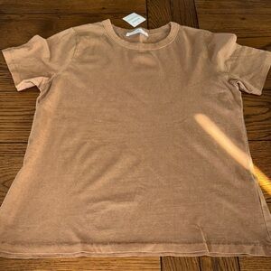 Woman’s Organic Tan T-Shirt